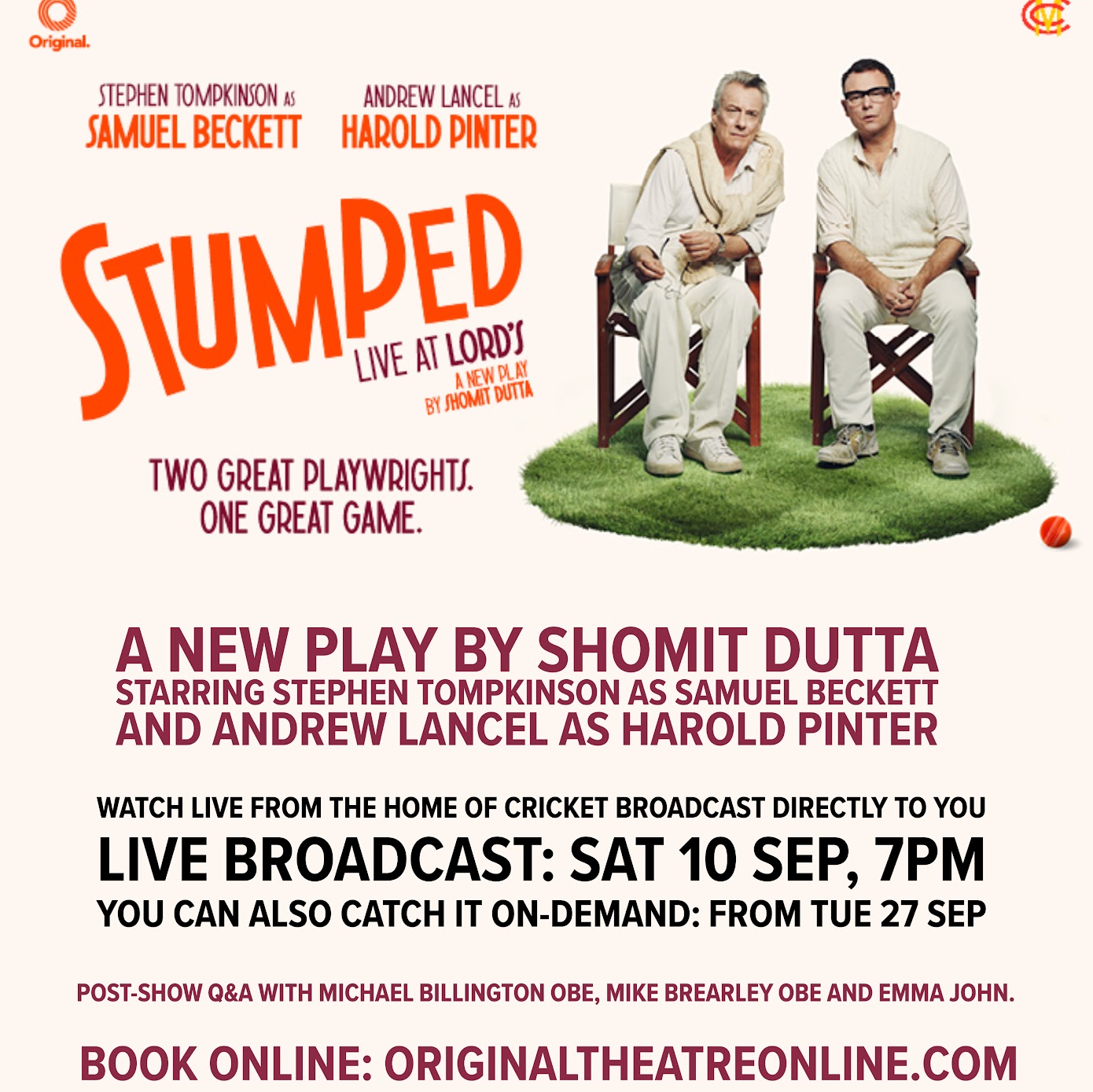 Beckett and Pinter talk cricket in a new online play